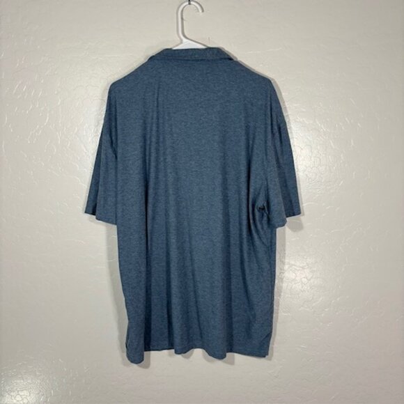 Vuori Shirt Mens XXL Gray Strato Tech Polo Performance Stretch Short Sleeve - Picture 4 of 4